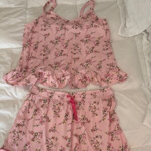 Charming Floral Pink Pajama Set by Ink & Ivy Medium